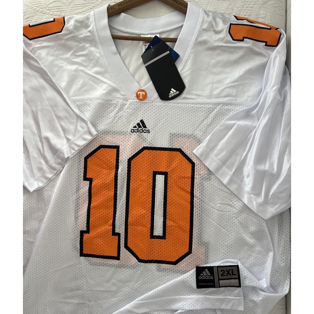 NWT Y2K Adidas Tennessee Volunteers #10 Football Jersey XXL White NCAA Vols